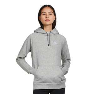 Nike Sportswear Essential Fleece Hoodie in Dark Grey Heather / White für Damen (Gr. XS - L)