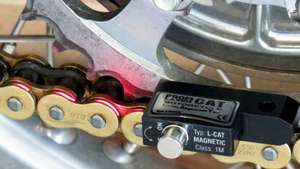 Motorrad Kettenfluchttester L-CAT Laser Profi Products Germany
