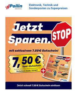 Pollin 7,50 Euro sparen (MBW 29€) mit Spar-GS: 7CF6E7 bis 23.06