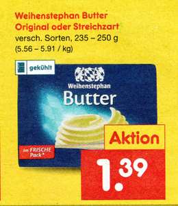 Weihenstephan Butter für 1,39€ je Packung bei Netto Marken-Discount - Bundesweit