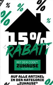 15% Rabatt auf alles der kategorie ZUHAUSE - Versandkostenfrei ab 19 Euro (Dealtext beachten)