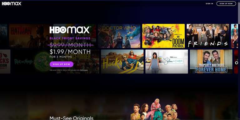 HBOmax (VPN/SmartDNS USA) 3 Monate für je 1,99 US Dollar, ad based