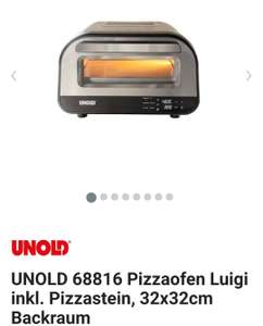 UNOLD 68816 Pizzaofen Luigi inkl. Pizzastein, 32x32cm Backraum