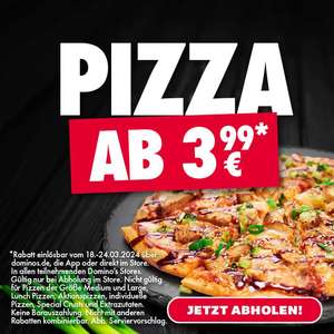Dominos Pizza Classic ab 3,99€ bei Abholung