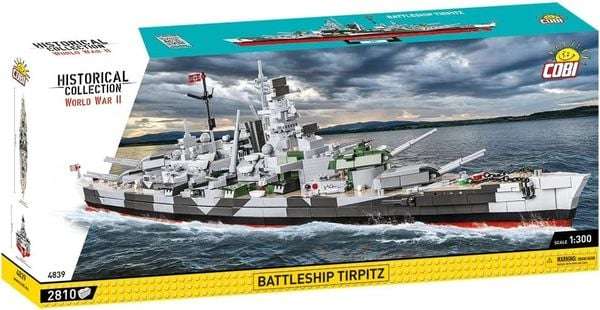 [Klemmbausteine] COBI Historical Collection World War II Battleship Tirpitz (4839) für 133,55 Euro [Thalia]