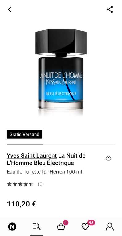 YSL La Nuit de L'Homme Bleu Electrique 100ml EDP Eau de Parfum