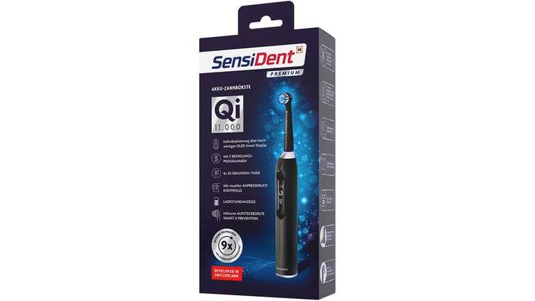 SensiDent Elektrische Zahnbürste Qi 11.000 mit schönen OLED - Display