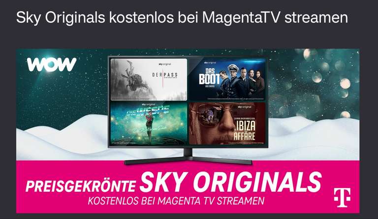 Sky / WOW - 15 Folgen Originals kostenlos bei MagentaTV streamen - Magenta Moments