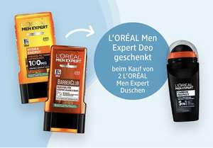 2+1 Aktion auf L'Oréal Men Expert Duschgel & Deodorant