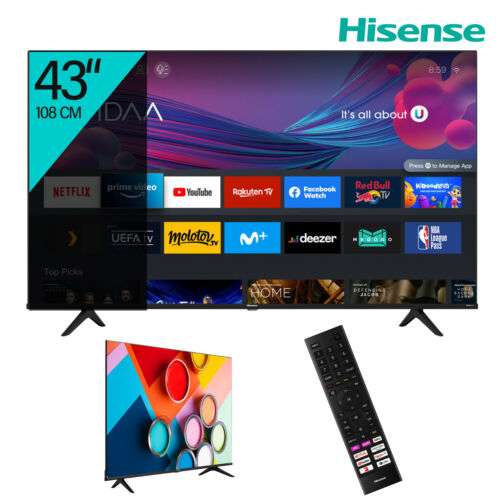 Hisense 43A6BG - Fernseher TV 4K Ultra HD 43 Zoll