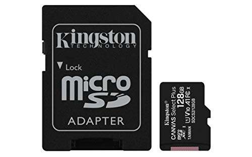128GB Kingston Canvas Select Plus microSD Speicherkarte, SDCS2/ Class 10 (inkl. SD Adapter) für 6,50€ (Prime)