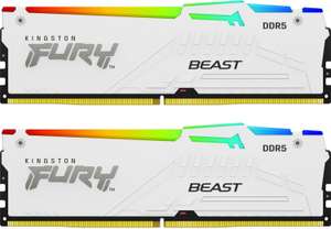 [Alternate] Kingston FURY DIMM 32 GB DDR5-5600 (2x 16 GB) Dual-Kit, Arbeitsspeicher (weiß, KF556C40BWAK2-32, Beast RGB, INTEL XMP)