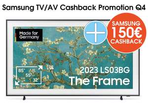 Samsung THE FRAME 65" 2023 GQ65LS03BGUXZG = 929€ inkl. Versand via Spedition [150€ CASHBACK + 120€ Sofort-Rabatt]
