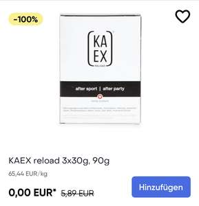 [ Gorillas lokal Düsseldorf ] KAEX reload 3 x 30g, Nahrungsergänzungmittel