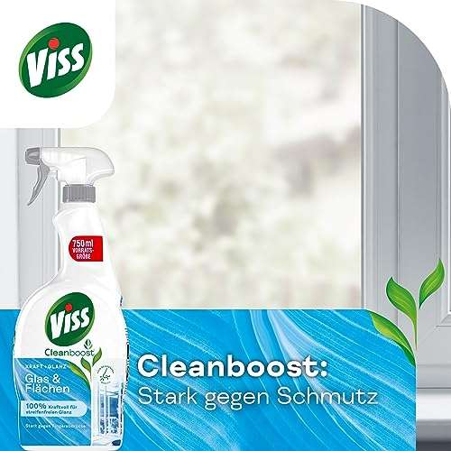 Viss Kraft + Glanz Reiniger Spray Glas & Flächen Glasreiniger 750ml (Prime Spar-Abo)