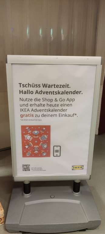 (Lokal) IKEA Hamburg Moorfleet Gratis Adventskalender bei über 50€ Einkauf (Shop&Go App)