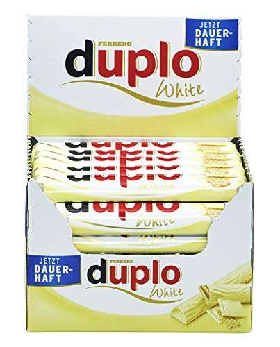 [Prime] Ferrero duplo White – Schmeckt knusperleicht – 1 Packung mit je 40 Einzelriegeln (40 x 18,2 g)