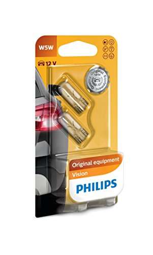 Philips 12961B2 Vision W5W Signallampe, 2er Blister (Prime)