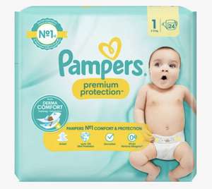 (DM/Personalisiert) Pampers Premium Protection Gr. 1 Newborn (24stk) 1+1 Gratis miApp Coupon für 3,95€ + BL Feuchttücher Sensitive Gratis