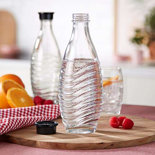 SodaStream DuoPack Glaskaraffe, Ersatzflaschen geeignet für die SodaStream Wassersprudler Crystal, Aldi Süd
