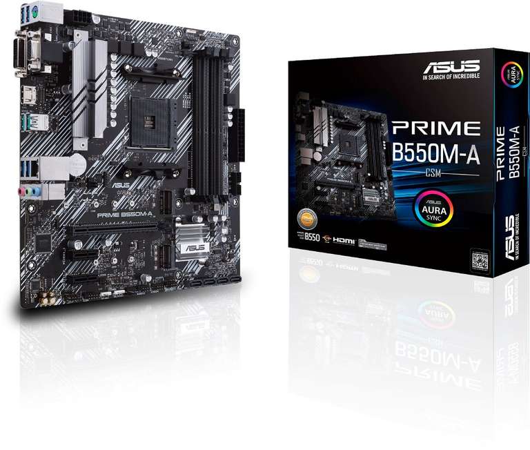 ASUS PRIME B550M-A/CSM Mainboard (µATX, AM4, B550, 4x DDR4, PCIe 4.0 x16)