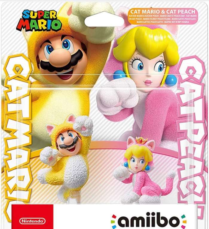Saturn | Nintendo Switch | amiibo Doppelpack: Katzen-Mario und Katzen-Peach