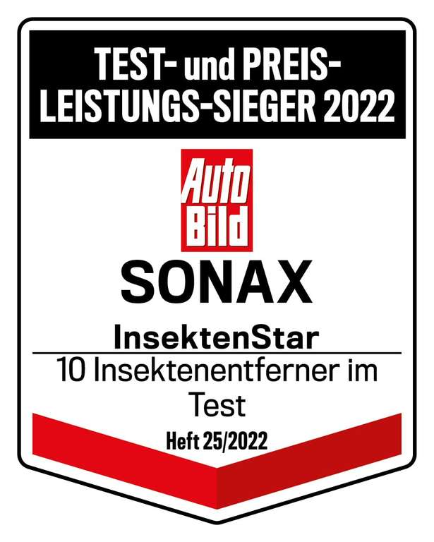 SONAX InsektenStar (750 ml) Insektenentferner löst schnell & schonend selbst hartnäckige & angetrocknete Insektenverschmutzungen [PRIME]