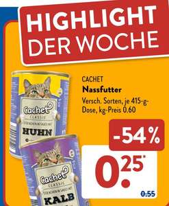 Stark reduziertes Dosen-Nassfutter 'Cachet' fr Katzen ab 19.08. bei ALDI  SD nur 0,25 | mydealz
