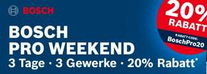 Bosch pro weekend bei werkzeugstore24.de 20% auf drei Gewerke