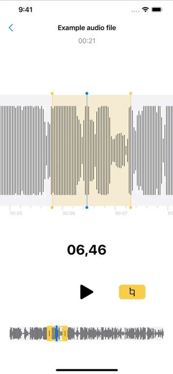 (Apple App Store) Audio Trimmer - Trim Audio (Cut mp3, wav, m4a, aac files) Cut mp3, wav, m4a, aac files