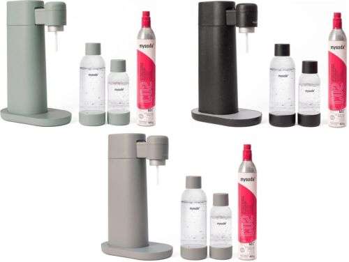 Mysoda Wassersprudler Set Toby inkl. CO2 Zylinder & 1L+0.5L BPA-freie Flaschen