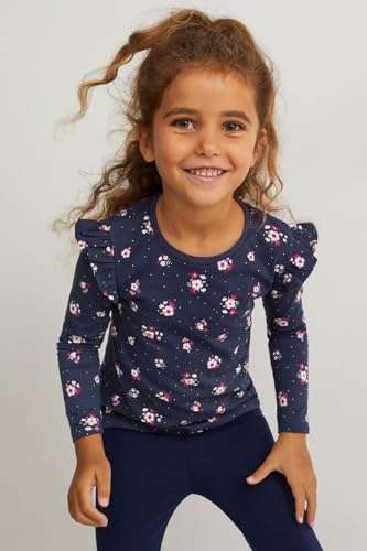 [Amazon] 8er Pack C&A Kinder Mädchen Langarm Shirts Gr. 92-128 - 100% Baumwolle (Prime/Packstation)