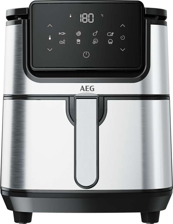 AEG AF6-1-4ST Heißluftfritteuse | 3,5 Liter | Temperatur: 80 - 200°C | Großes Touch-LED-Display | 8 verschiedene Programme | + Rezeptheft