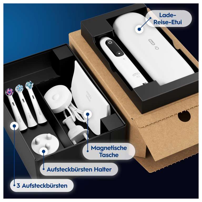 Oral-B iO Series 9 Plus Edition Elektrische Zahnbürste/Electric Toothbrush, PLUS 3 Aufsteckbürsten inkl. Whitening, Magnet-Etui, 7 Putzmodi
