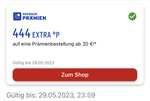 444 Extra-Payback-Punkte auf Prämienbestellung ab 20€, z.B. Wunschgutschein 25€ (personalisiert)