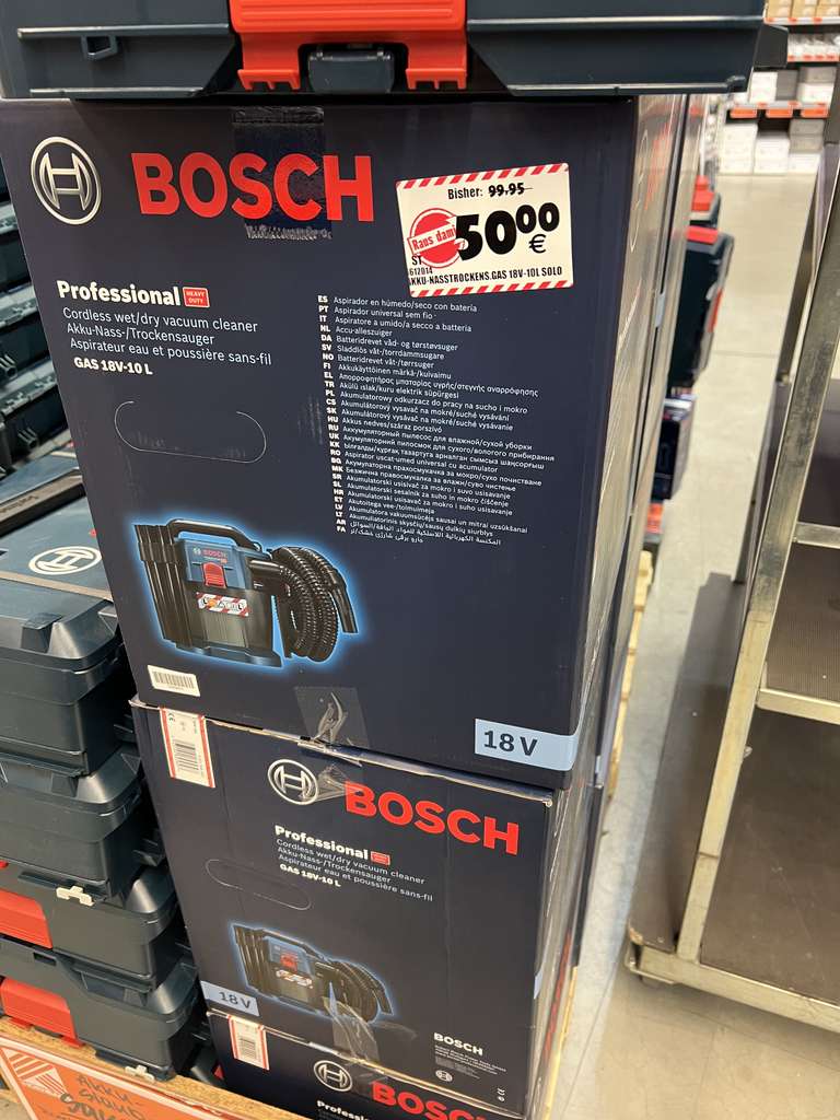 [Hornbach Lokal] Bosch Professional GAS 18V-10L Staubsauger Abverkauf alles muss raus