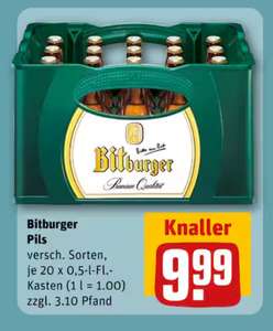 REWE Bitburger 20 x 0,5 l 9,99 €
