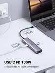 UGREEN USB C Hub 7-in-1 USB C Adapter mit 4K 60Hz HDMI, Ethernet LAN RJ45, 100W Power Delivery, SD&microSD, 2 USB-A 5Gbps Datenports