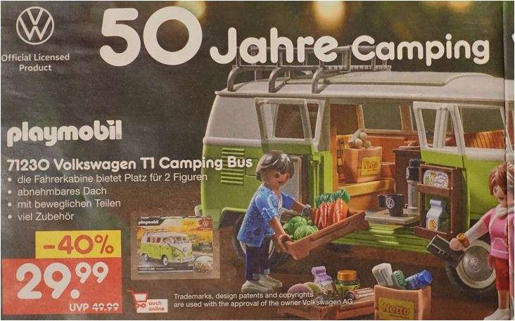 Bulli VW T1 Camping Bus von Playmobil für 29,99 Euro (25,65 Euro*) / imitiert nur bei Netto [ OFFLINE Netto MD]