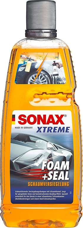 4 x 1 Liter SONAX XTREME Foam+Seal schmutzlösendes Versiegelungsshampoo mit Schaumformel