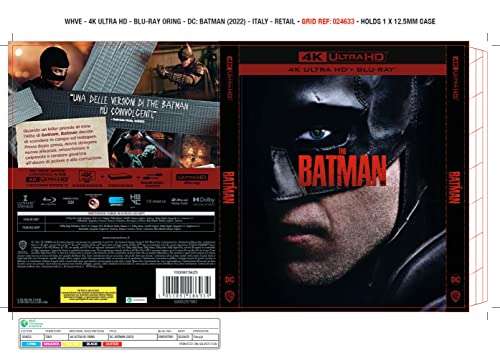 The Batman 4k Blu ray für 16,29 bei Amazon.it