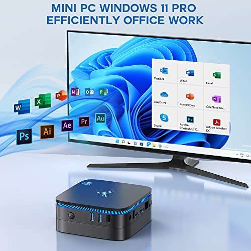 Orbsmart AW-14 Windows 11 Pro 4K Mini-PC / Computer / Desktop-PC lüfterlos