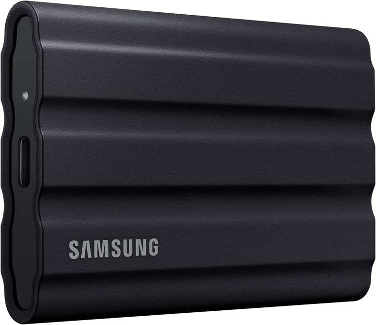 Samsung Portable SSD T7 Shield: 2TB für 139,90€ oder 4TB für 279€ (USB-C, ~960MB/s Lesen & ~870MB/s Schreiben, TLC, Gummiummantelung, IP65)
