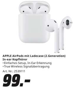 Lokal Media Markt Pforzheim: Apple AirPods 2. Generation für 99€