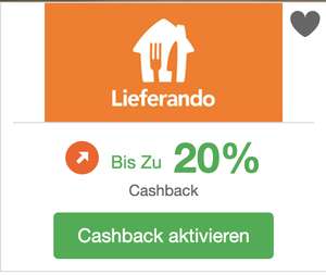 [iGraal] Lieferando 20% Cashback für Neukunden & 10% Cashback für Bestandskunden bis 11.09.