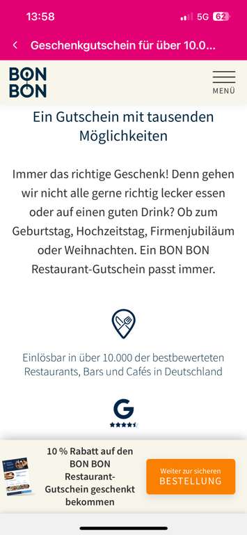 BON BON Gutscheine mit 10 % Rabatt – Jetzt bei Magenta Moments | mydealz