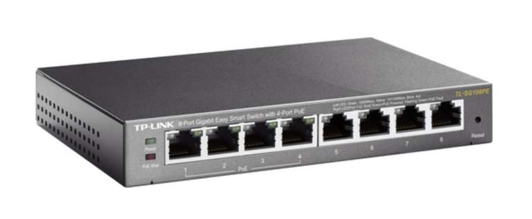 [voelkner Versandkostenflatrate] TP-LINK TL-SG108PE Netzwerk Switch 8 Port 1 GBit/s PoE-Funktion
