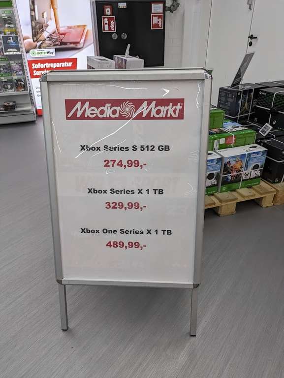 [Lokal MediaMarkt Hannover Hbf] Xbox Series X für 330€, Series S für 275€ (eventuell Beschilderungsfehler)