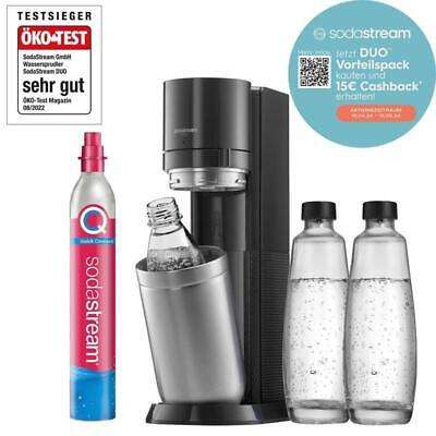 SodaStream Wassersprudler DUO Vorteilspack (2* Glas, 1*Plastikflasche) Titan - 15 € Cashback