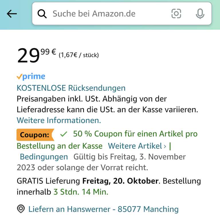 [Amazon Prime] 50% auf Worksox 18 Paar Arbeitssocken